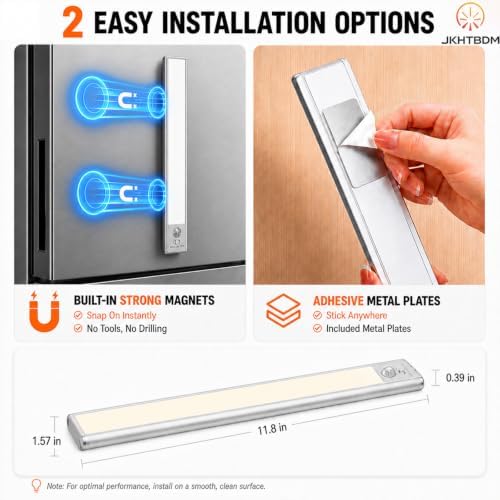 2Pack Under Cabinet Lighting, 2200mAH Recharge Motion Sensor Light