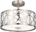 Edwarmlux 3-Light 12.6" Semi Flush Mount Ceiling Light