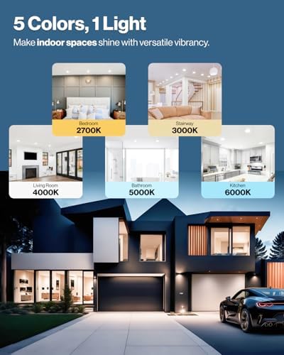 Sunco 100 Pack 6 Inch Canless LED Recessed Light