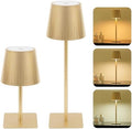 LUTEC 2 Pack Cordless Table Lamps, 6000mAh, Gold