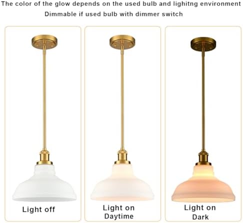 HOLKIRT Gold Opal Glass Pendant Light
