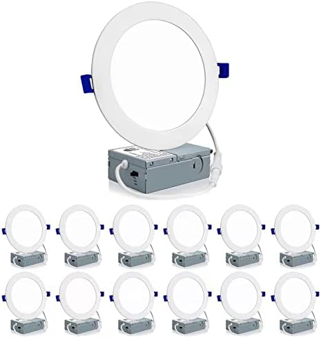 Meconard 12 Pack 6 Inch Canless LED Recessed Lighting
