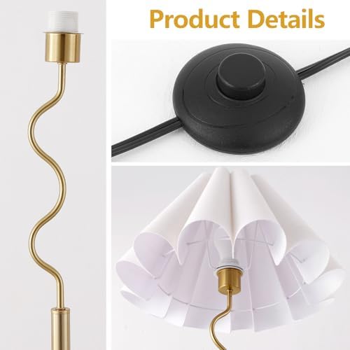 EOEYYOYB Modern Floor Lamp, 3 Color Temperatures, Gold