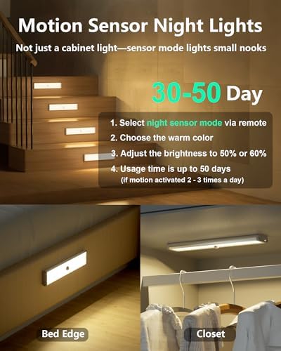 SZOKLED 58-LED RGB Under Cabinet Lights, 2 Pack