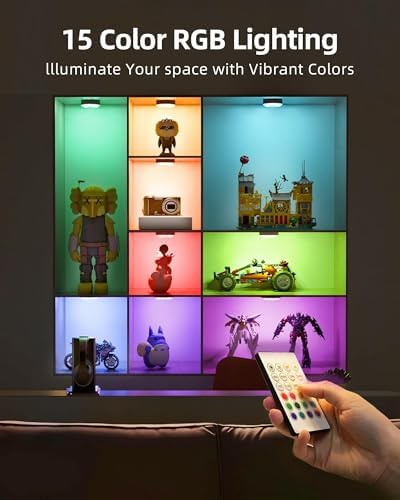 EZVALO RGB Under Cabinet Puck Lights, Motion Sensor
