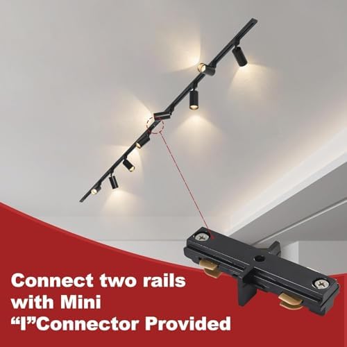 52FT H Track Lighting Rails, Black