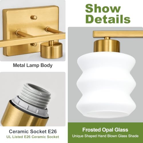Modern 3-Light Glod Vanity Light