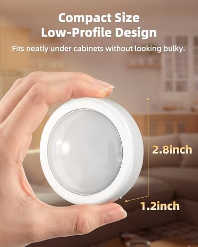 EZVALO RGB Rechargeable Puck Lights, 6 Pack