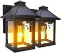 2-Pack Solar Outdoor Lanterns, Motion Sensor, Waterproof