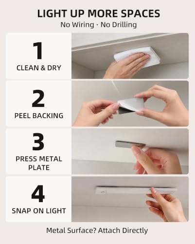 5-Pack Wireless Motion Sensor Under Cabinet Lights