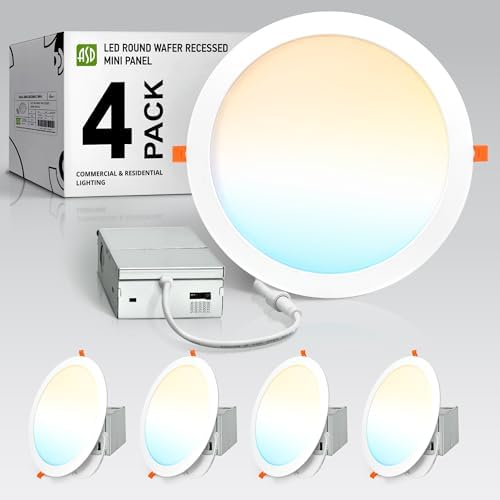 ASD 4 Pack 11/12 Inch LED Recessed Lighting