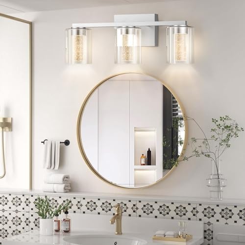 3-Light Brushed Nickel LED Bathroom Vanity Light
