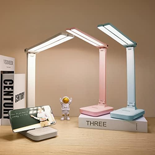 LuxLumin Portable Desk Lamp, 3 Lighting Modes, White