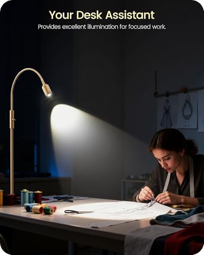 Reading Floor Lamp, 74.2" Tall, 360° Flexible Gooseneck