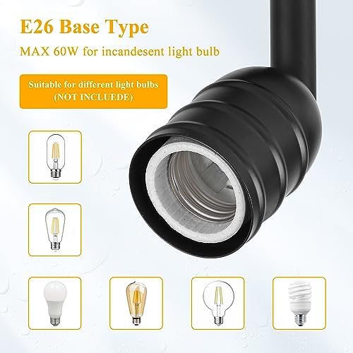 Mecgirn H Track Lighting Heads, E26 Base, 3 Pack