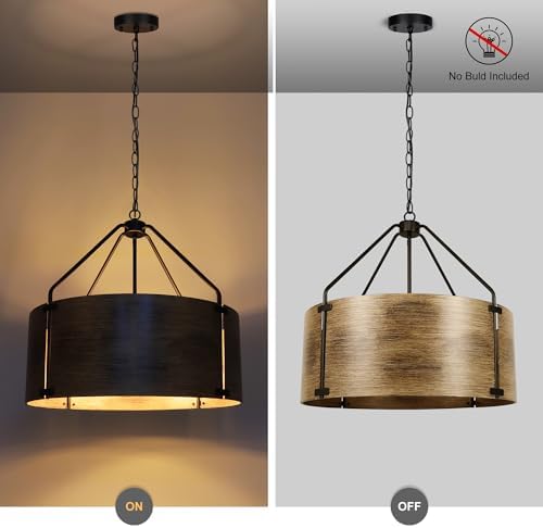 CNRATYE 6-Light Farmhouse Drum Chandelier