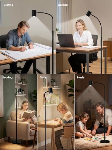GLOWRIUM 62" LED Reading Floor Lamp