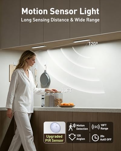 Wireless RGB Motion Sensor Lights, 4 Pack