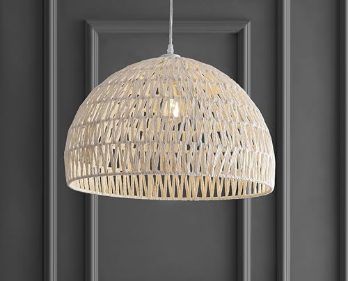 JONATHAN Y Campana 1-Light Cream Pendant Lamp