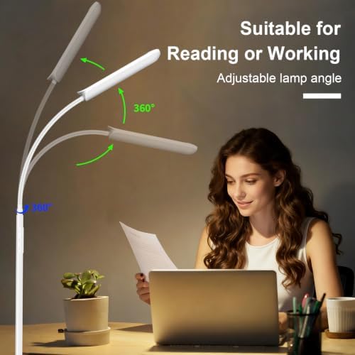 FRIDEKO HOME Floor Lamp for Living Room Over Chair Reading 18W 1800LM