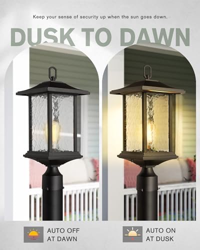 Beionxii 21-Inch Black Outdoor Post Light
