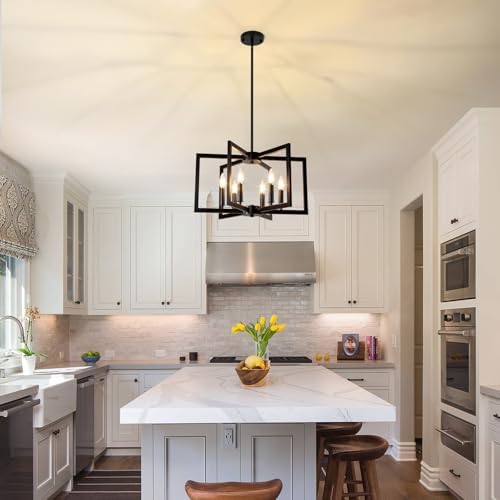 Bairth 20"-62" Adjustable Black Chandelier