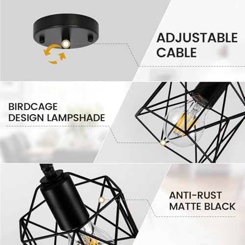 1 Light Hanging Pendant Light Fixture