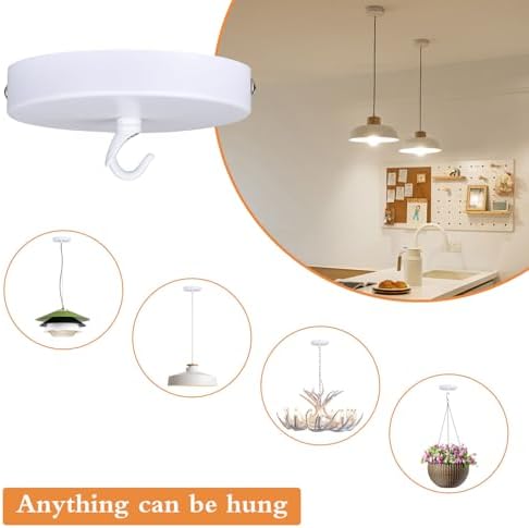 Helunsi Ceiling Canopy Kit, White, 4-3/4 Inch