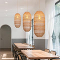 Boho Handmade Rattan Pendant Light Fixture