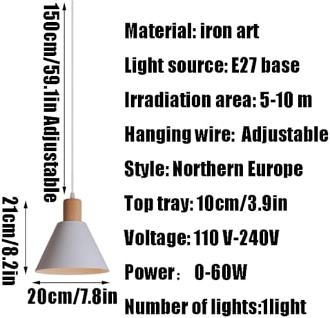 Modern Industrial E27 Wrought Iron Single-Head Pendant Lamp