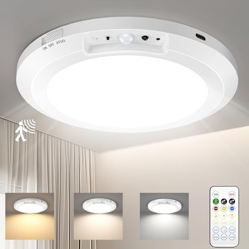 Rechargeable Motion Sensor Ceiling Light, Remote