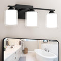 Quntis 16 Inch LED Bathroom Vanity Light, Black