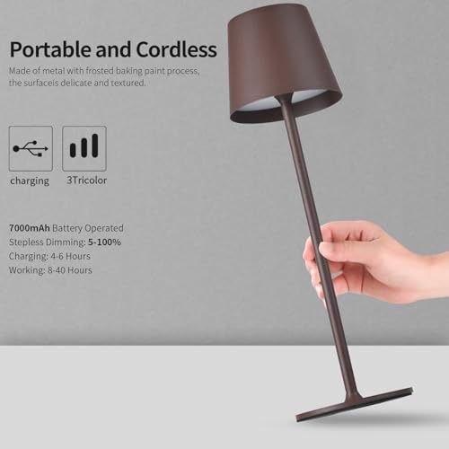 BGFHome 2 Pack Cordless Rechargeable LED Table Lamps
