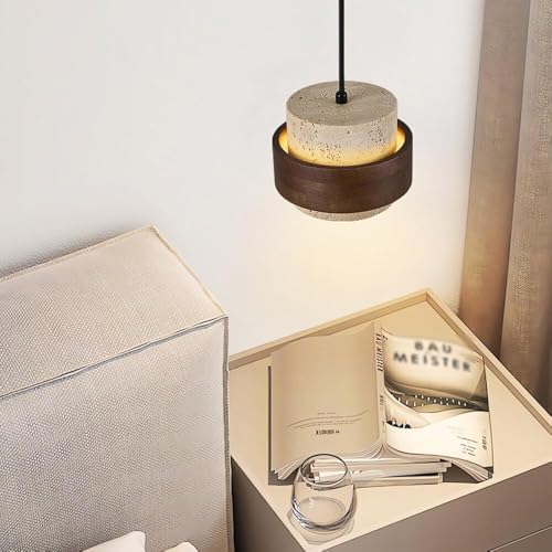 Yellow Travertine Pendant Light, Natural