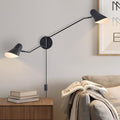 Black 2-Light Swing Arm Wall Sconces