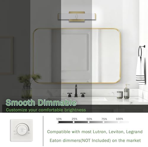 16 Inch 20W Gold Bathroom Vanity Light
