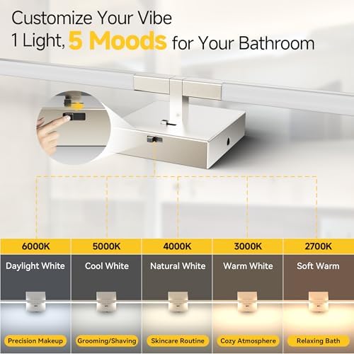 32-Inch Brushed Nickel LED Bathroom Vanity Light