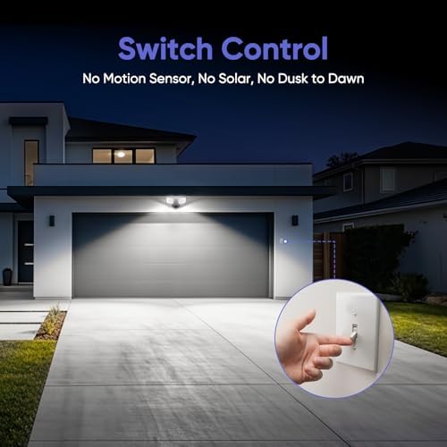 35W Outdoor Flood Lights, Switch Controlled for Patios, Porches, Side