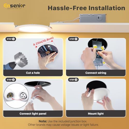 Ensenior 12 Pack 4 Inch LED Recessed Ceiling Light