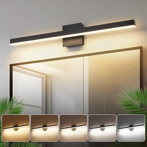 Joossnwell 31.5 Inch Black Bathroom Vanity Light