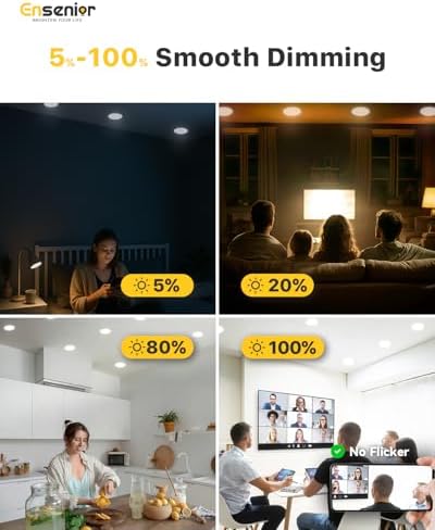 Ensenior 24 Pack 6 Inch LED Recessed Light
