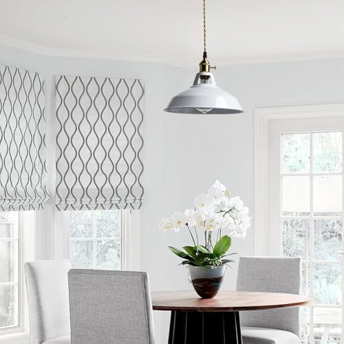 CLAXY Industrial White Metal Pendant Light
