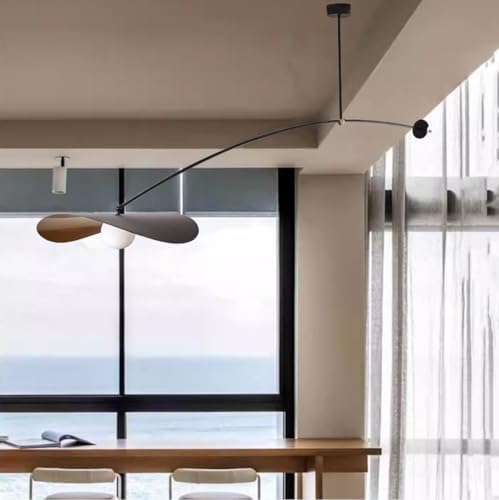 59" Black and Gold Linear Pendant Light