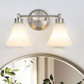 LOUSACE 2-Light Bathroom Vanity Light, Brushed Nickel