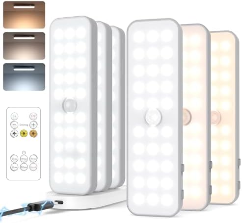 GOODEA 6" Under Cabinet Lighting with Charging Station, 6 Pack