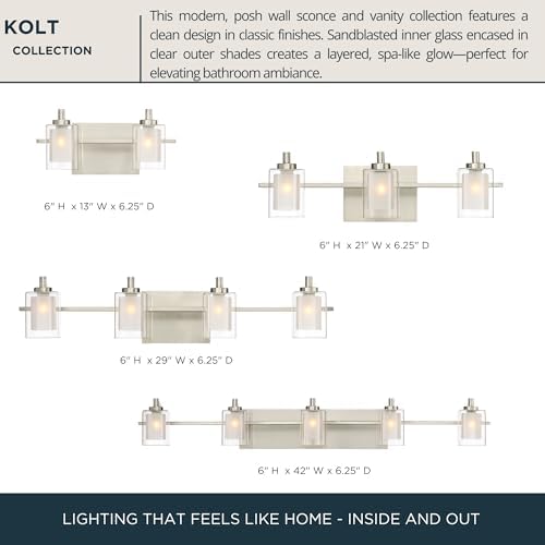 Quoizel Kolt 21-Inch LED Vanity Light, Brushed Nickel