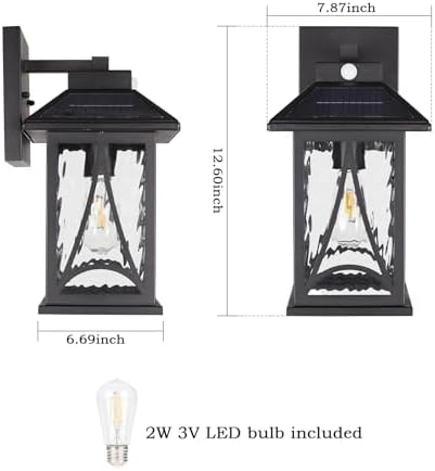 Solar Motion Sensor Wall Lights, Waterproof, SR016-W
