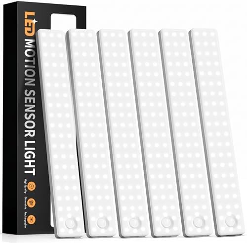 6 Pack Rechargeable Motion Sensor Under Cabinet Lights