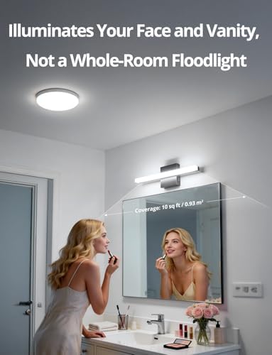 Combuh 16 Inch Black LED Bathroom Vanity Light