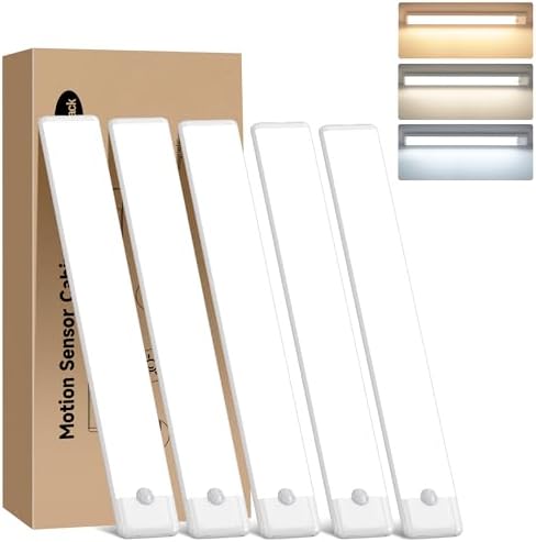 11.8 inch Motion Sensor Under Cabinet Light, 5 Pack
